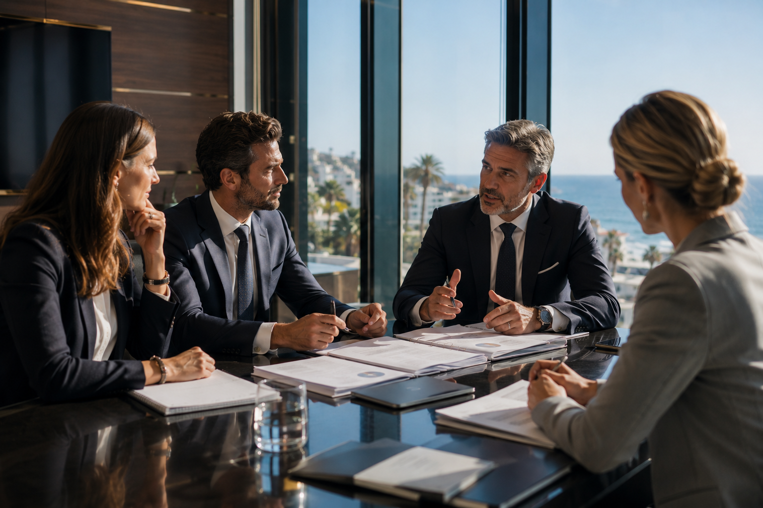 Réunion d’affaires et transmission d’entreprise