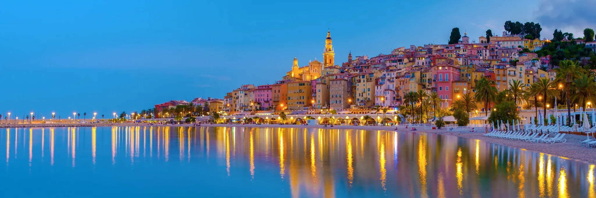 Vue panoramique de la Riviera française